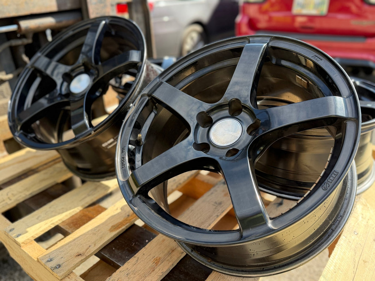 Enkei Kojin 17x8 +45 5x114.3 Wheels for 2005-2018 Subaru WRX STI