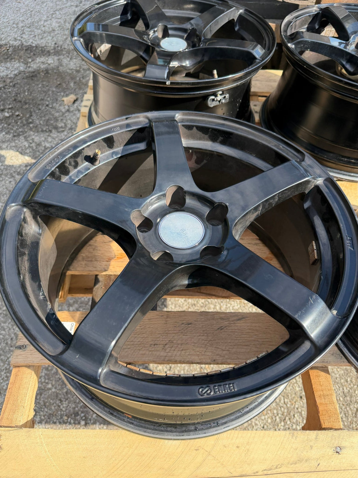 Enkei Kojin 17x8 +45 5x114.3 Wheels for 2005-2018 Subaru WRX STI