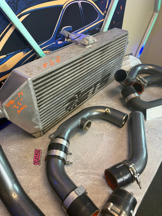 ETS FMIC kit front mount intercooler kit for 08-14 Subaru STi ej257 3.5” core (use with ams manifold & ets rotated kit )