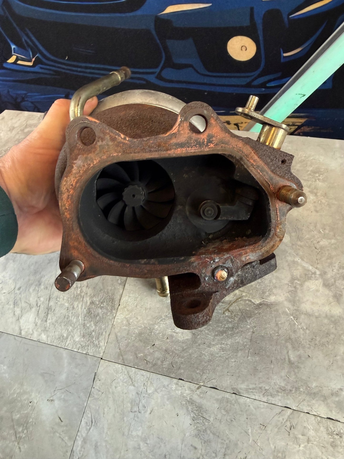 FP black turbo Subaru STi & wrx 3.25” compressor cover , billet , journal bearing, 10 cm turbine, welded