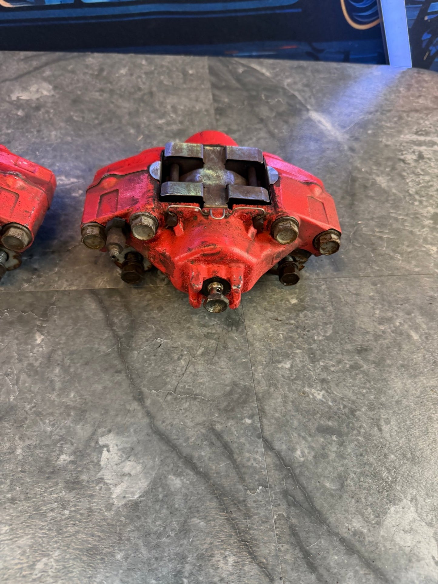 OEM Fuji 4/2 pot Subaru wrx “ baby brembos “ brake calipers jdm 2006 2007 Hawkeye