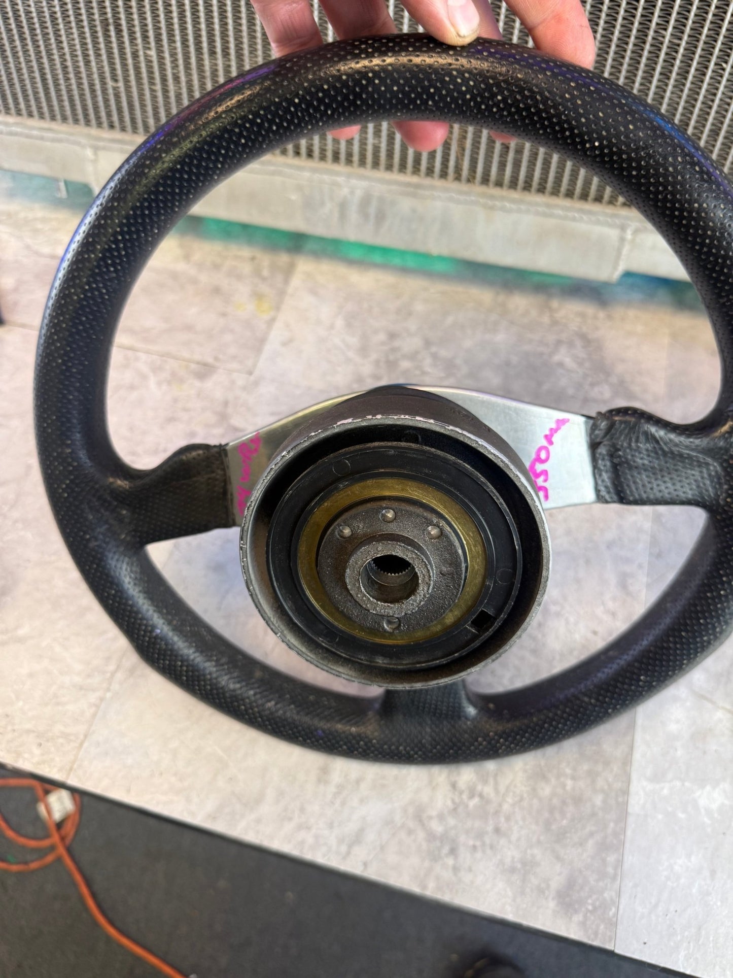 MOMO Italian Italy leather aftermarket steering wheel Subaru wrx & STi w: hub adapter 350 MM