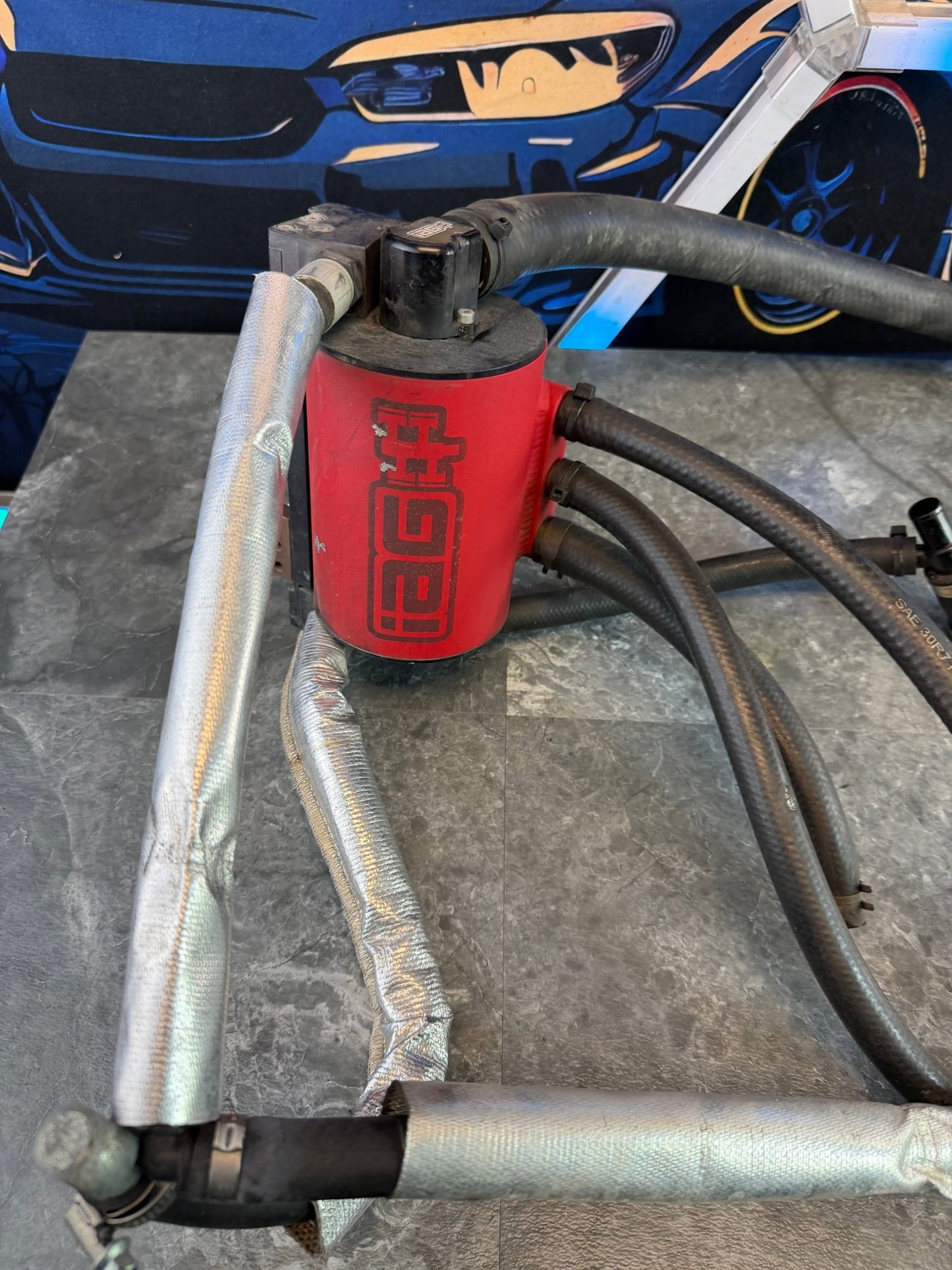 IAG aos air oil separator 08-21 Subaru STi comp competition ( no longer made ) v2 w/ pitch stop bracket
