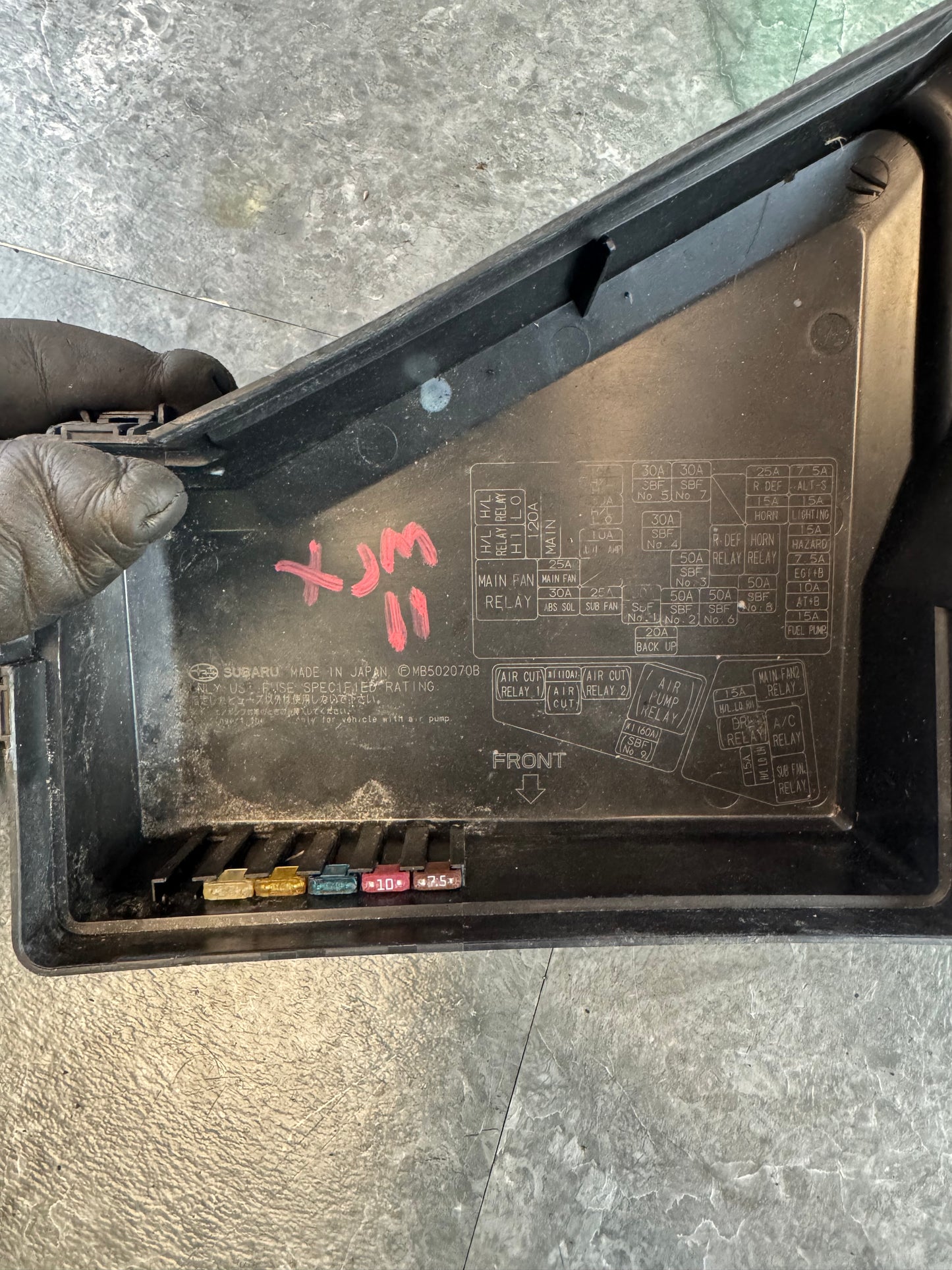 2008-2014 Subaru WRX STi OEM Engine Bay Fuse Box Cover