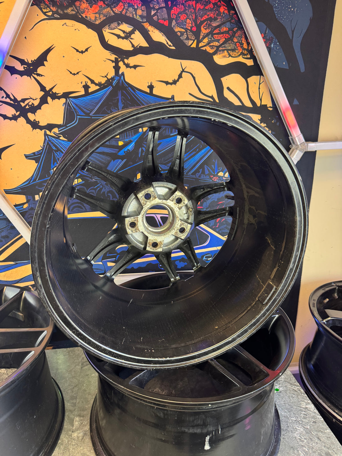 Aftermarket OE CV27 C7 Corvette Stingray Style Wheels Set Of 4 17x9.5 +54 5x120.65