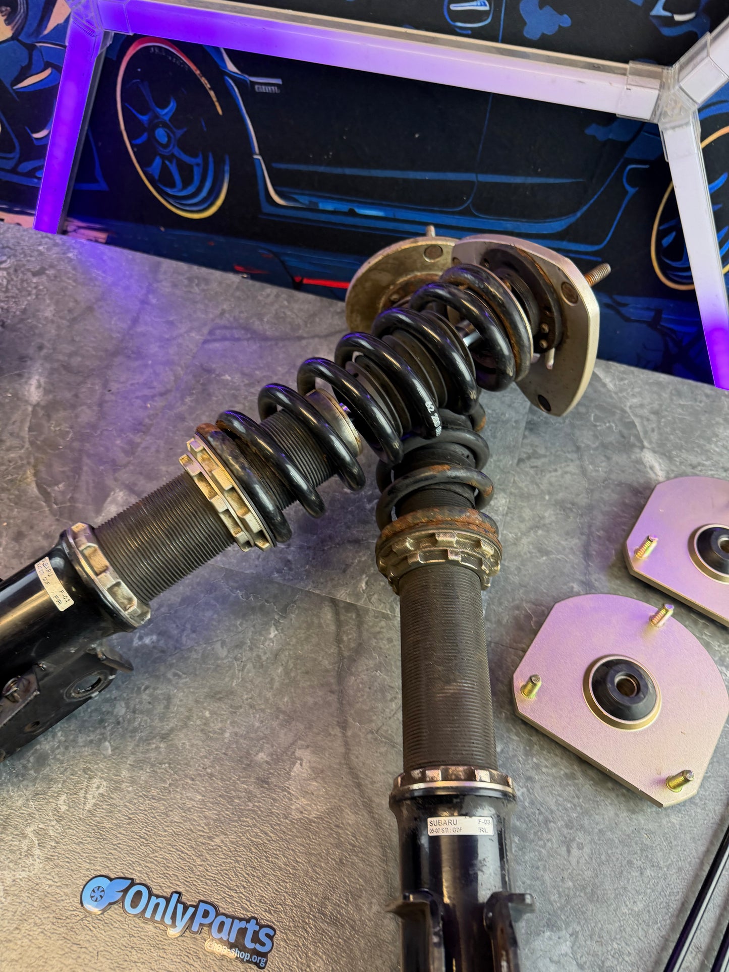 BC BR adjustable coil over suspension 2005 - 2007 Subaru STi & swapped 02-07 wrx 5x114