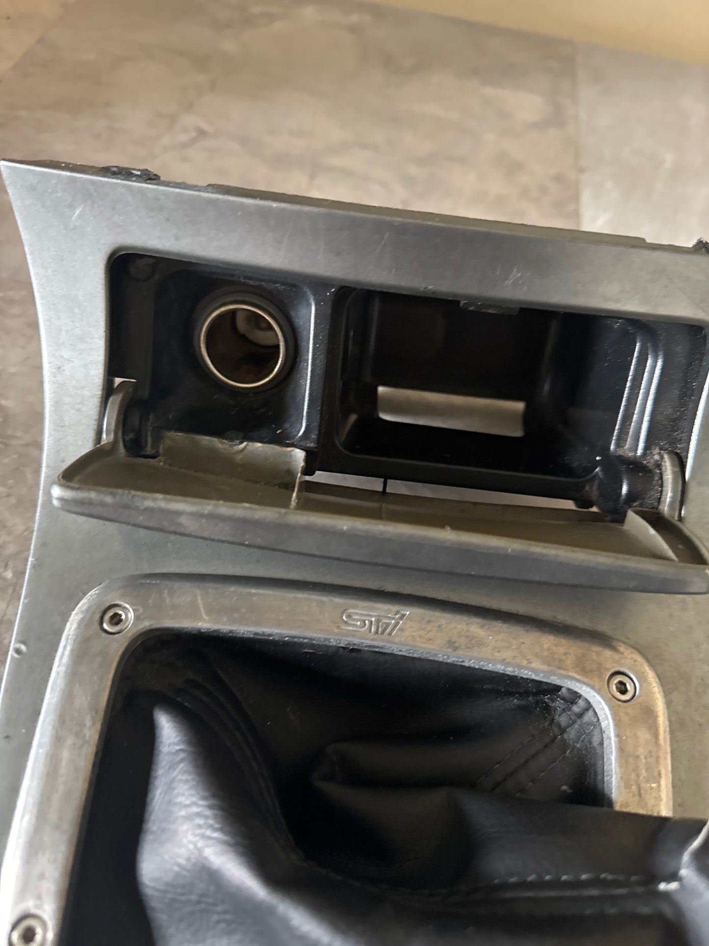 2005-2007 Subaru WRX STi OEM Center Console Shifter Trim Boot Bezel Surround Trim Manual Transmission