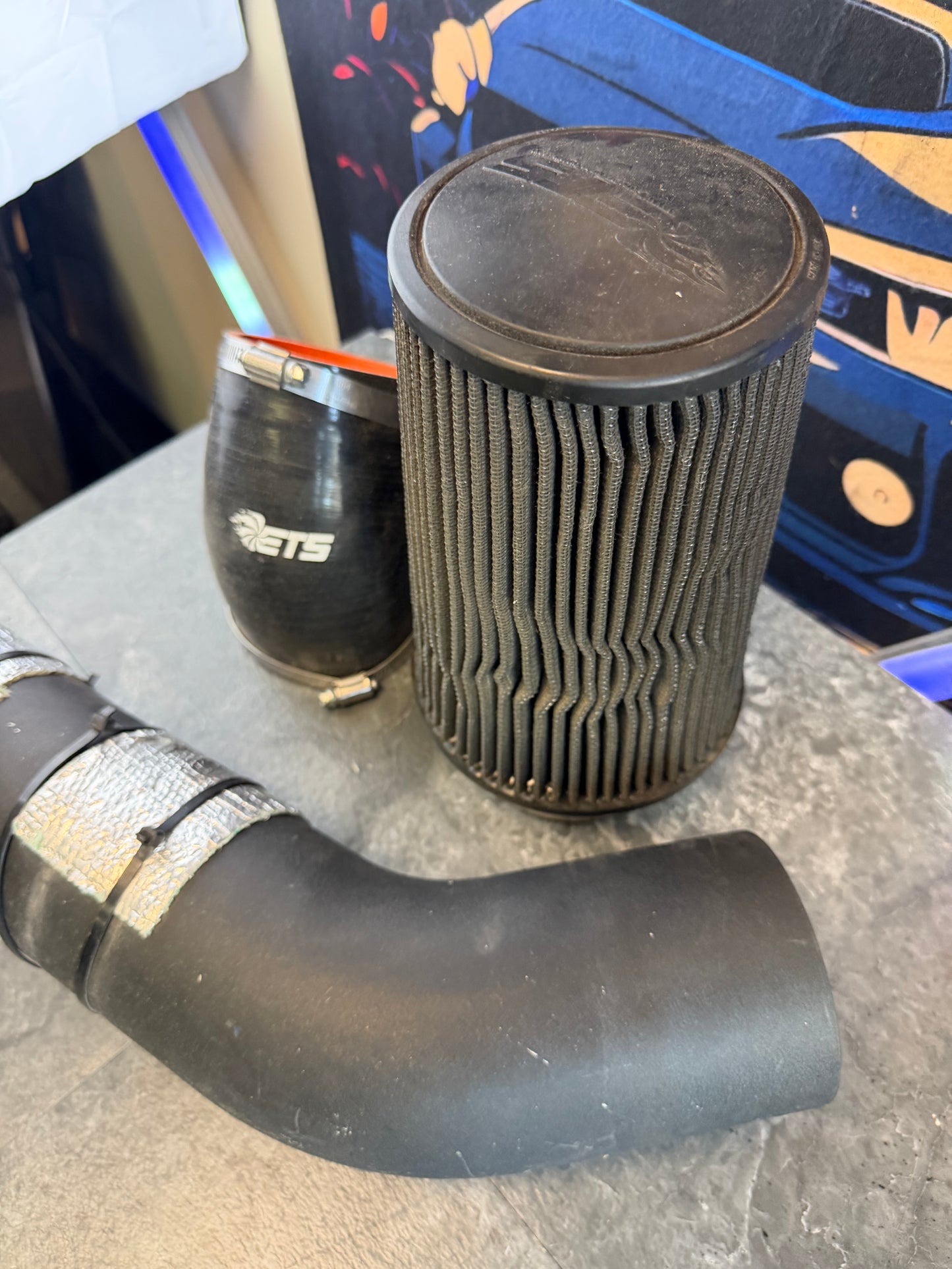 ETS cold air intake ROTATED Subaru STi 4” speed density