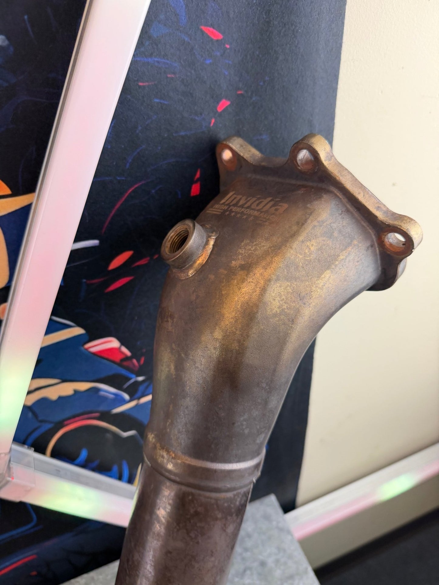 INVIDIA catless downpipe 08-21 STi 08-14 wrx Subaru ej255 ej255 case divorced bell 2 o2 bungs