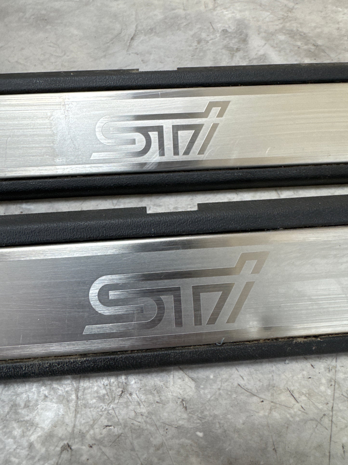 2008-2014 SUBARU WRX & STI HATCH FRONT DOOR SILL KICK PANEL TRIM OEM