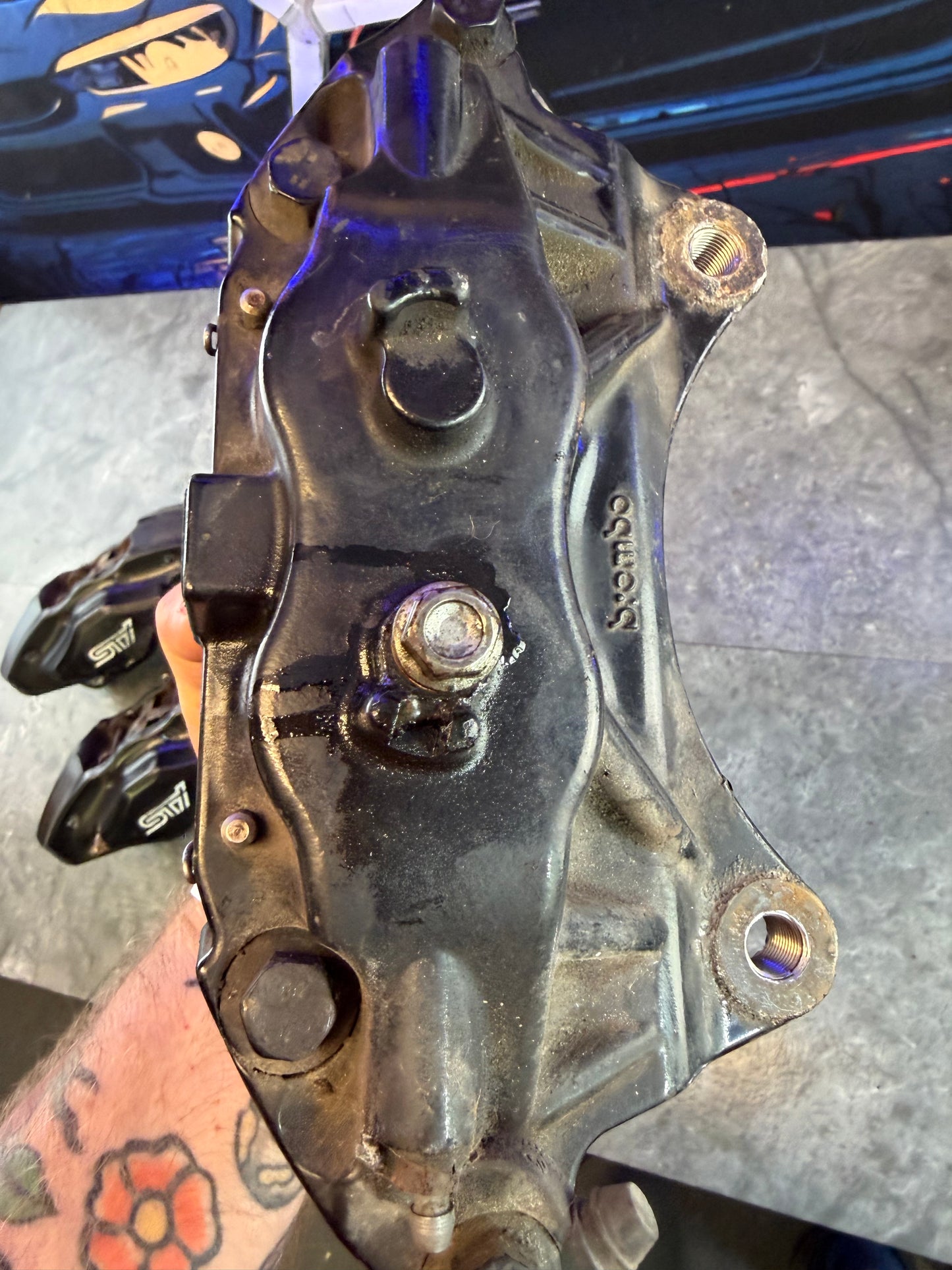 OEM brembo brake calipers 08-17 Subaru STi ( wrx swap ) front & rear w/ pads