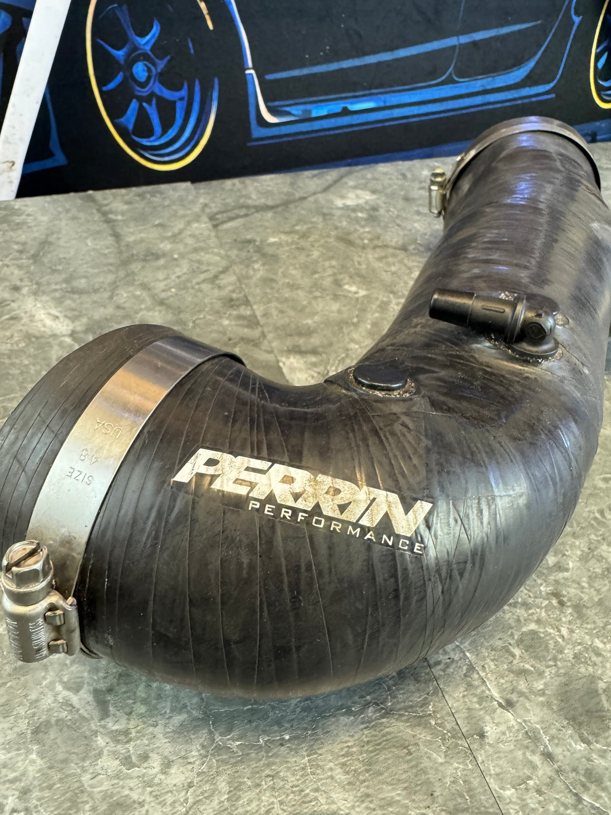 2008-2021 Subaru WRX STi Perrin 84mm Turbo Inlet FP Turbo Size Black