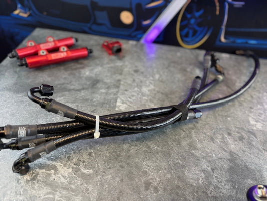 IAG 2008-2021 Subaru WRX STi (like Cobb Tuning) PTFE Braided Fuel Lines Kit