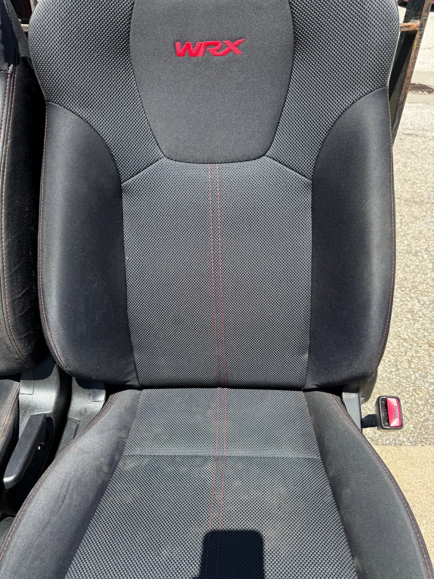 2008-2014 Subaru WRX OEM Seat Set Passenger Driver Front Cloth Pair