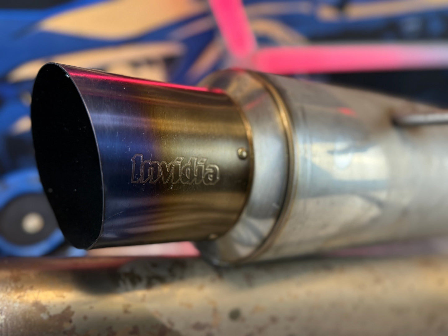 Invidia N1 cat back TI tip race mid pipe& axle back Subaru   Exhaust For 02-07 WRX/STi