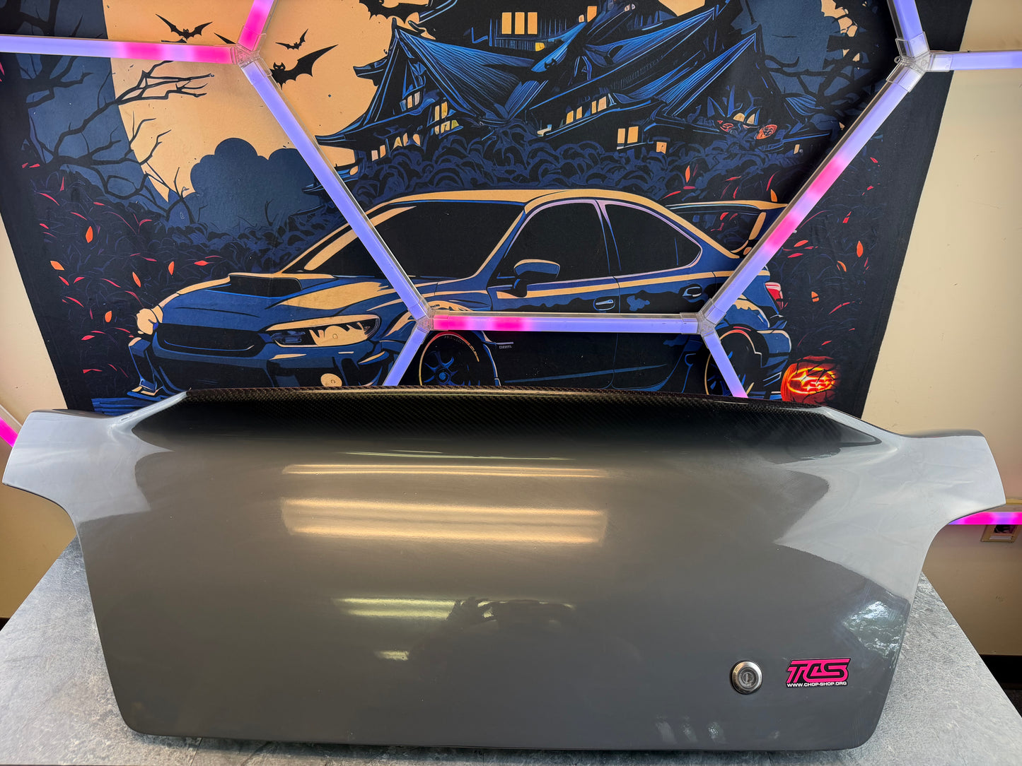 VIS “ demon “ Subaru carbon fiber trunk w/ duckbill wing gurney flap 2002-2007 wrx & Impreza Sedan 04-07 STi