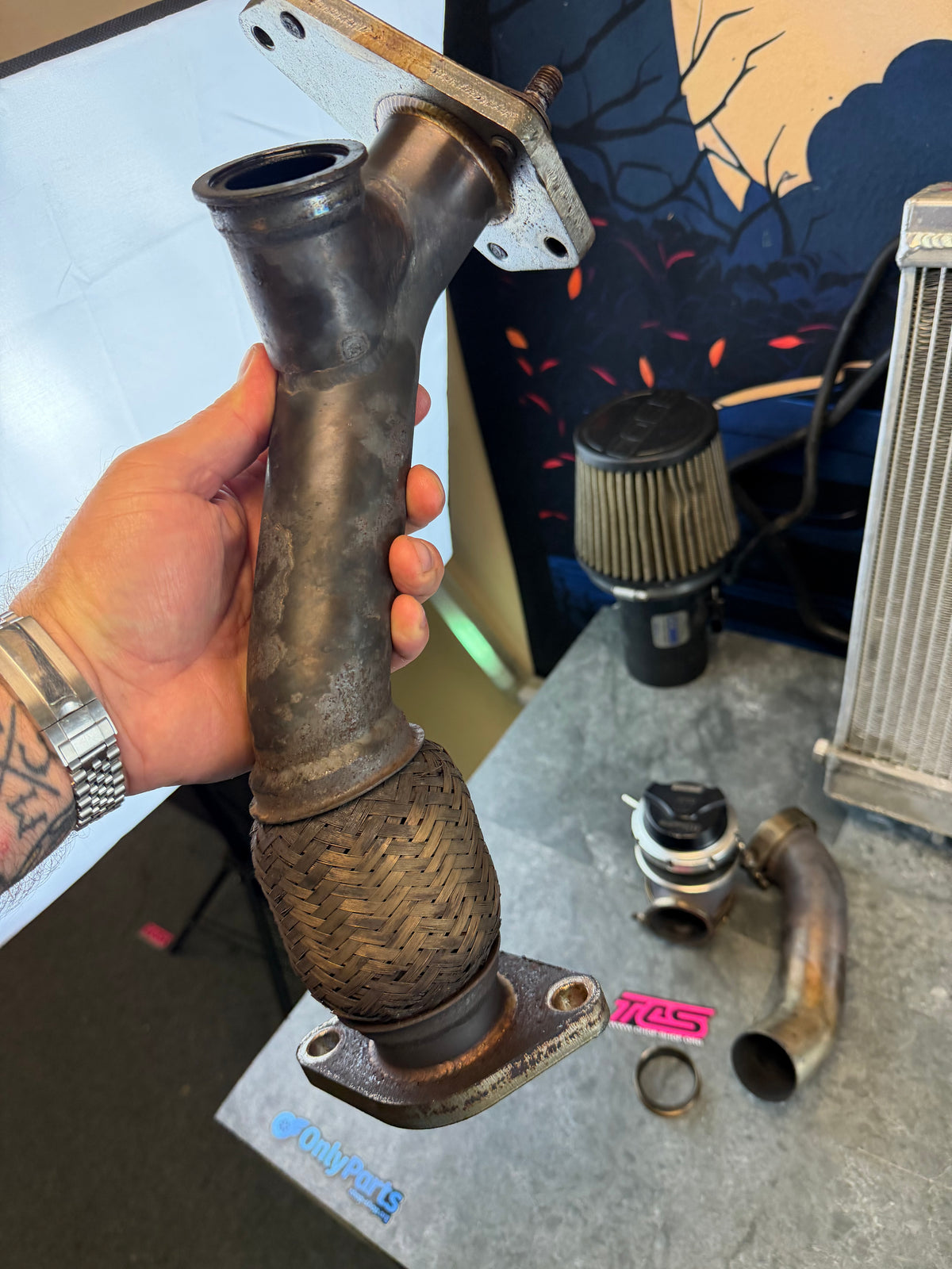 PLM EWG kit 2 bolt w: turbosmart 40 MM external wastegate Subaru STi & wrx legacy gt forester xt