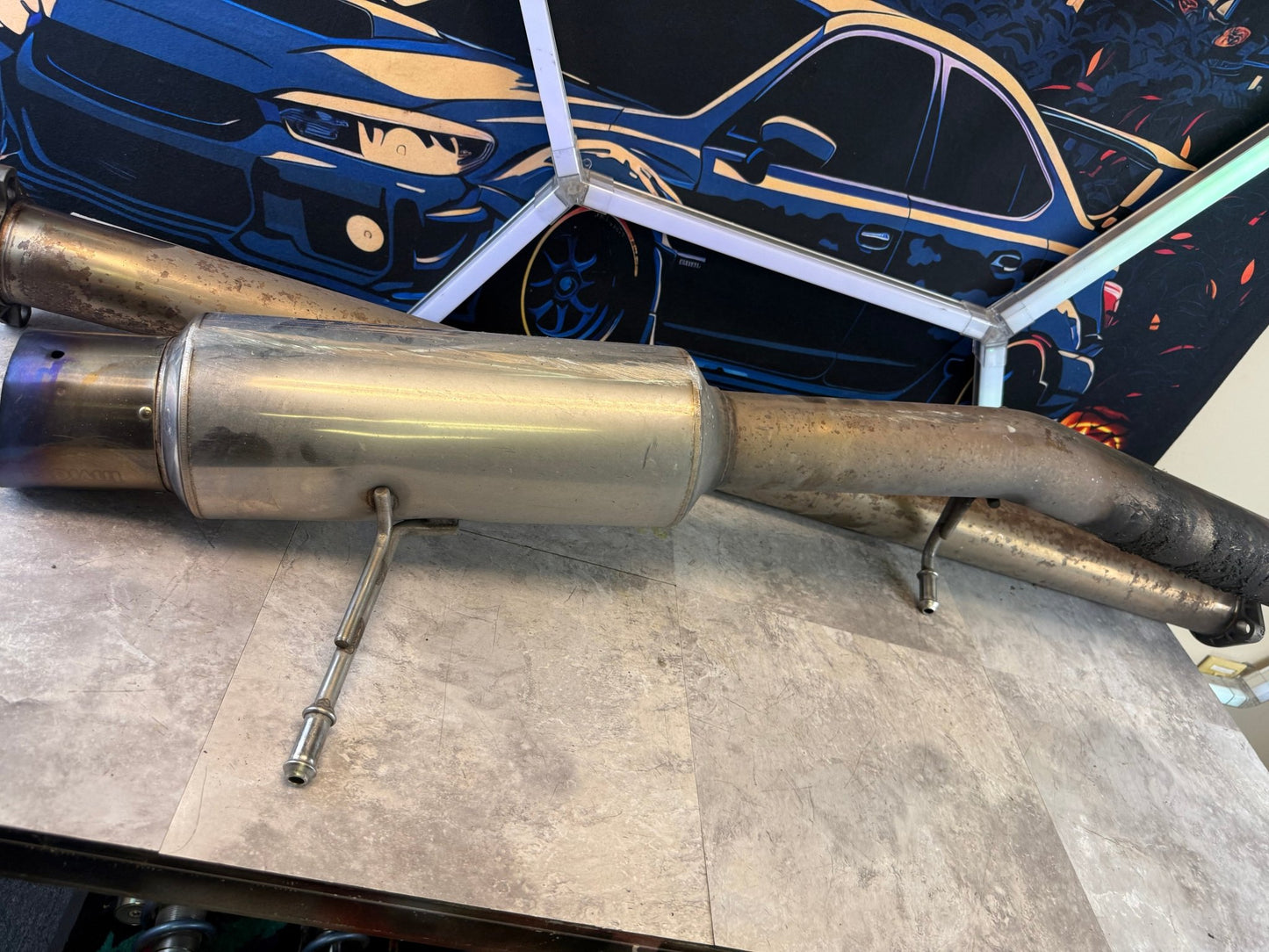 Invidia N1 cat back TI tip race mid pipe& axle back Subaru   Exhaust For 02-07 WRX/STi