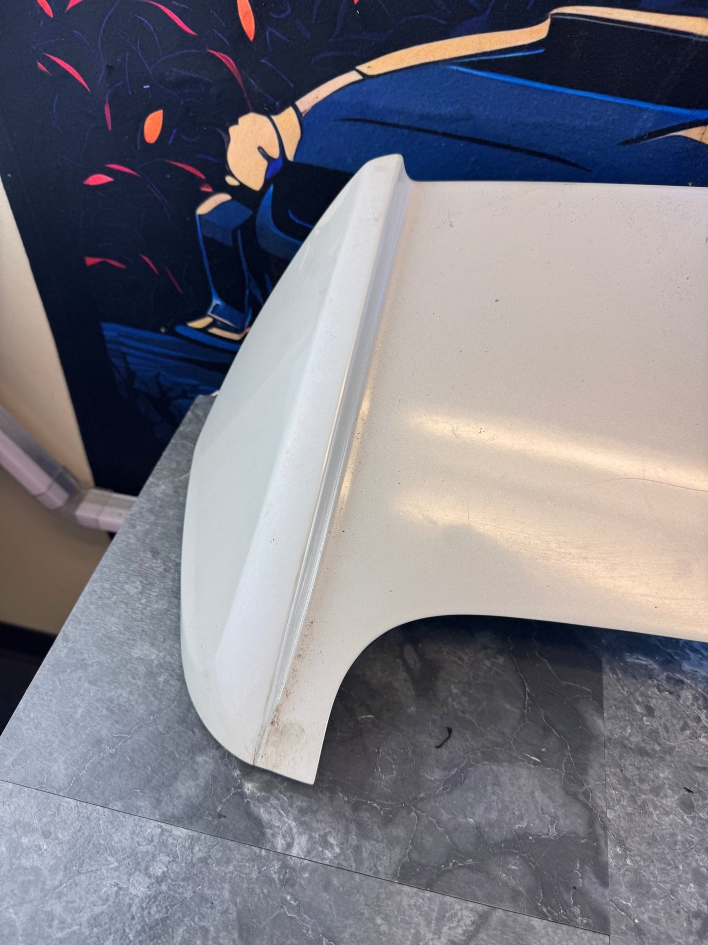 2008-2014 Subaru WRX STi OEM Hatch Wing Spoiler Hatchback White