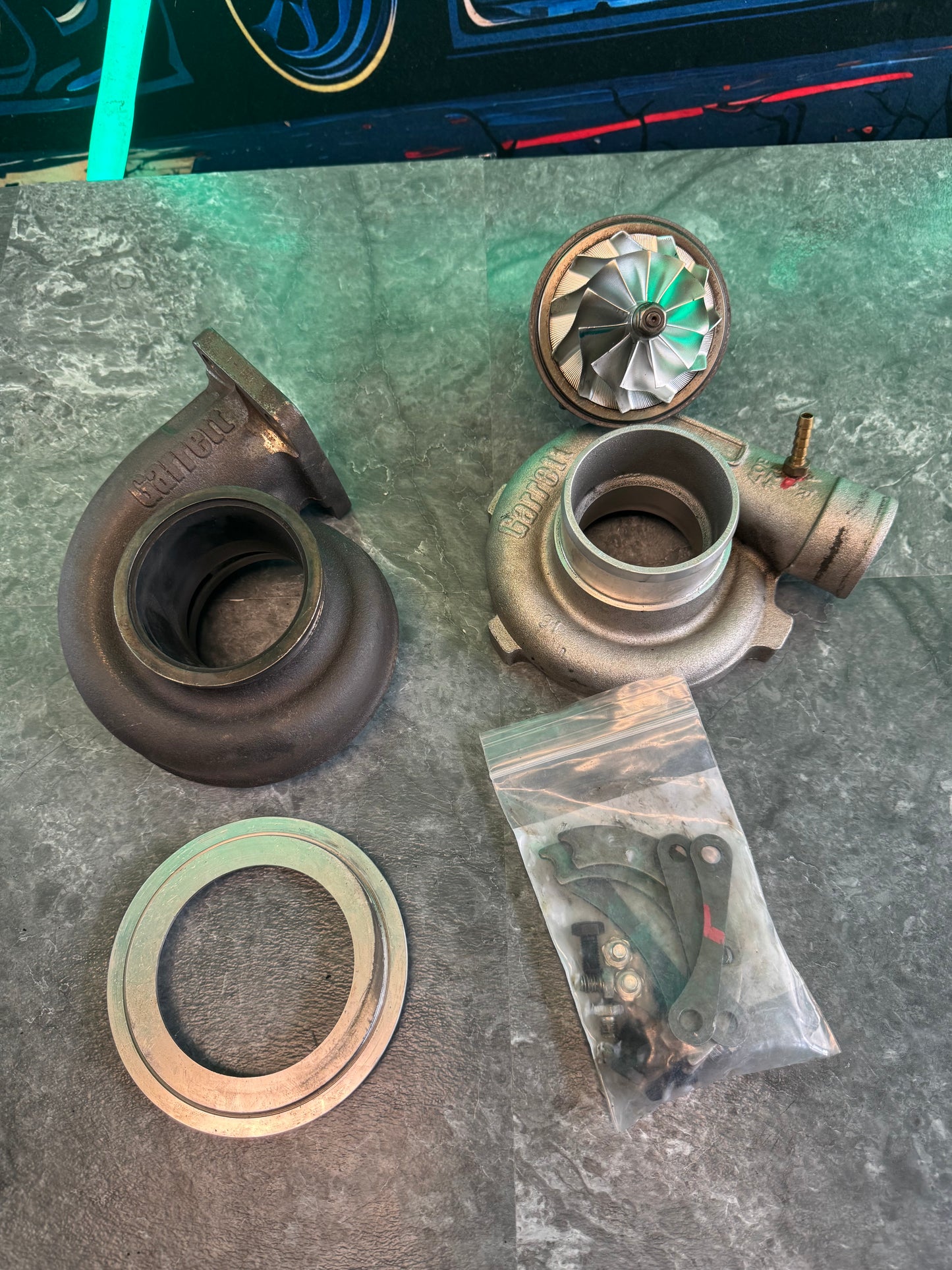 Garrett GTX 3076R Twin Scroll 1.01 Turbine Turbo Charger Assembly