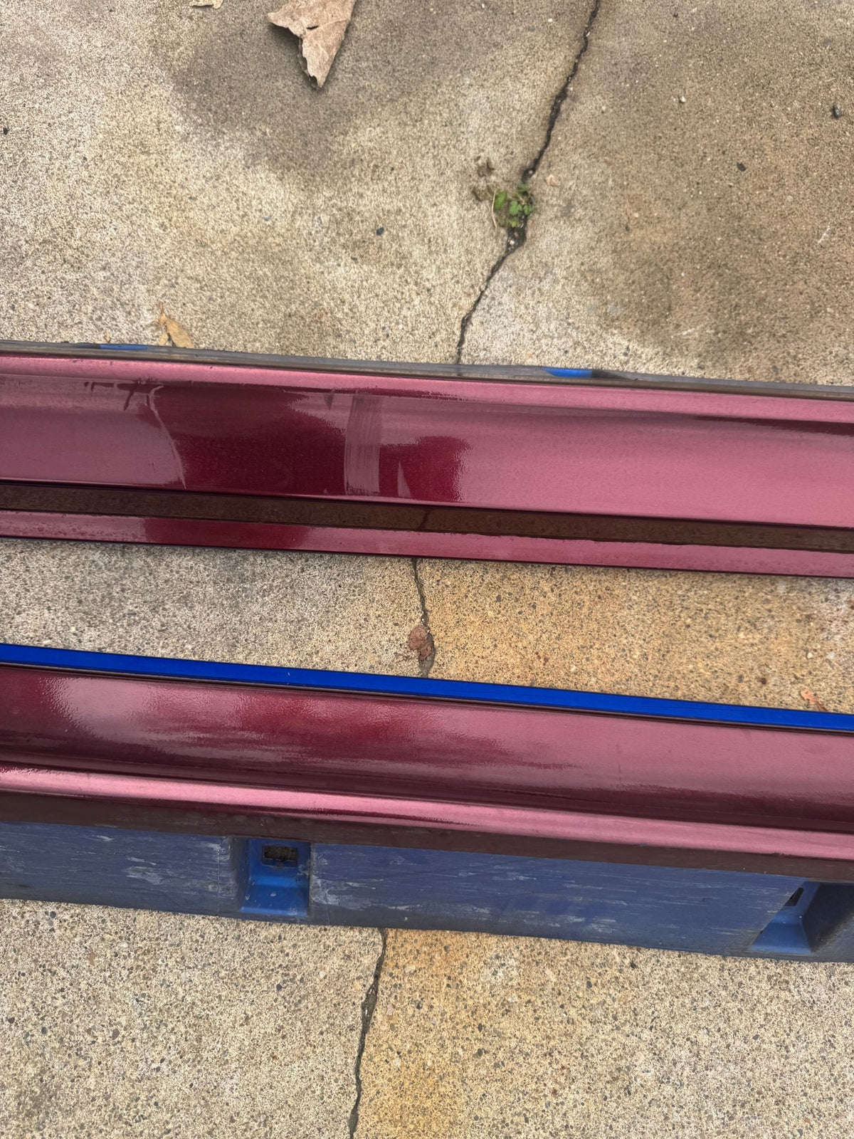 2011-2014 Subaru WRX / 2008-2014 Subaru WRX STi Hatch OEM World Rally Blue WRB Side Skirts Assembly Wrapped