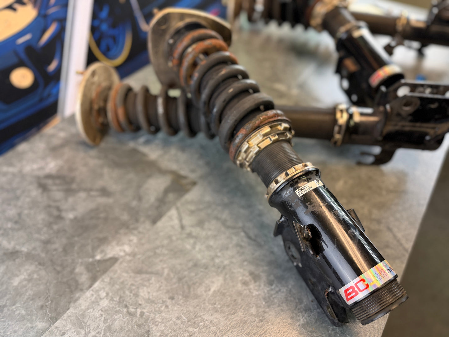 BC BR adjustable coil over suspension 2005 - 2007 Subaru STi & swapped 02-07 wrx 5x114