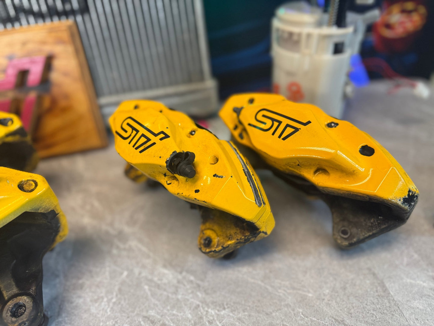OEM 2008 Subaru STi brembo brakes ( NOT STOP TECH ) front and rear caliper upgrade for wrx