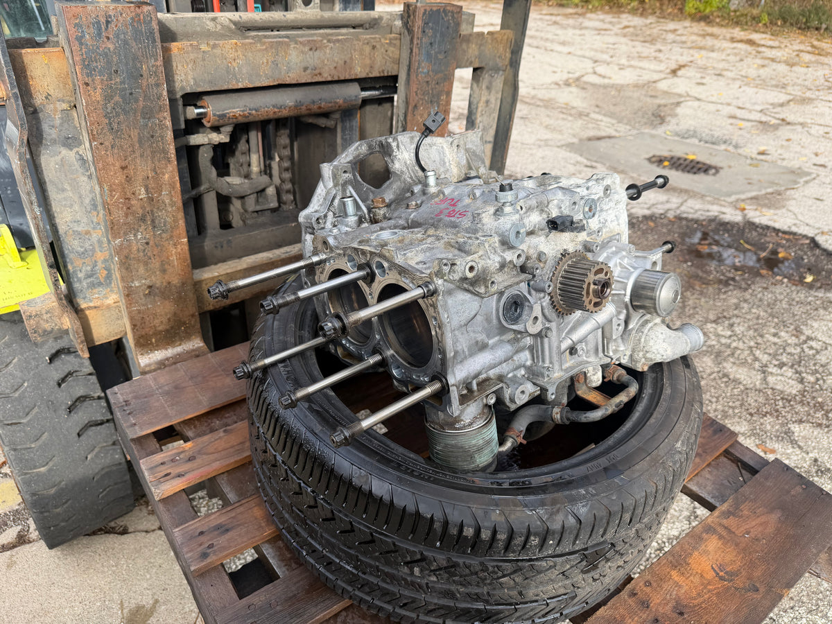 IAG STAGE 3 TUFF short block USED closed deck ej257 99.75 MM forged , I beam rods , arp rod bolts , nitrate crank , 1/2” drilled , ARP 1/2” studs included