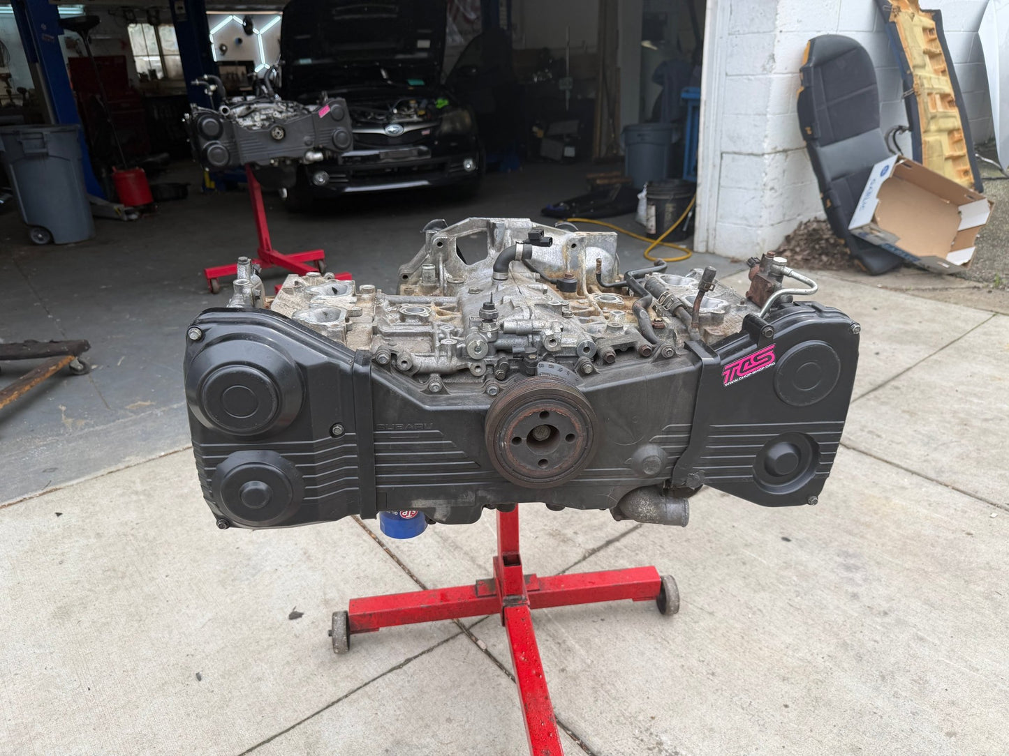 SUBARU used EJ25 EJ255 turbo engine long block longblock boxer motor w/ d25 SAVCS heads ARP studs