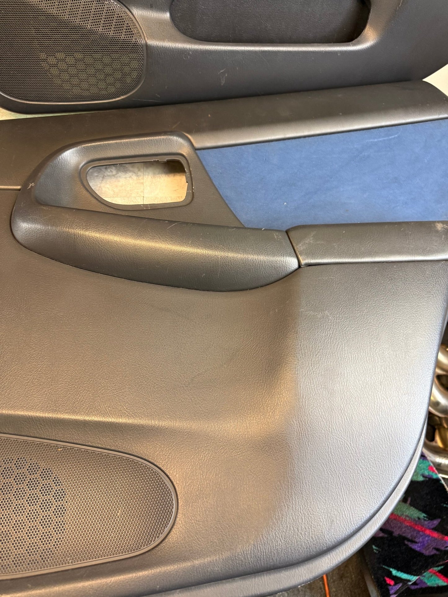 OEM Subaru STi 2004 wrx “ blue “ alacanta suede door cards 2002-2004 wrx bugeye blobeye 04
