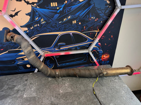 CNT exhaust downpip3 Subaru STi & wrx 08-21 08-14 ej255 ej257 ( 2nd o2 bung for AFR gauge )