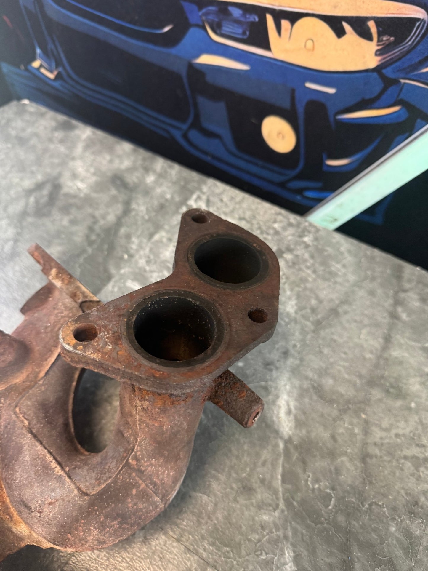 2004-2021 Subaru WRX STi OEM Cast Headers With Grimmspeed Header Crossover Pipe Exhaust