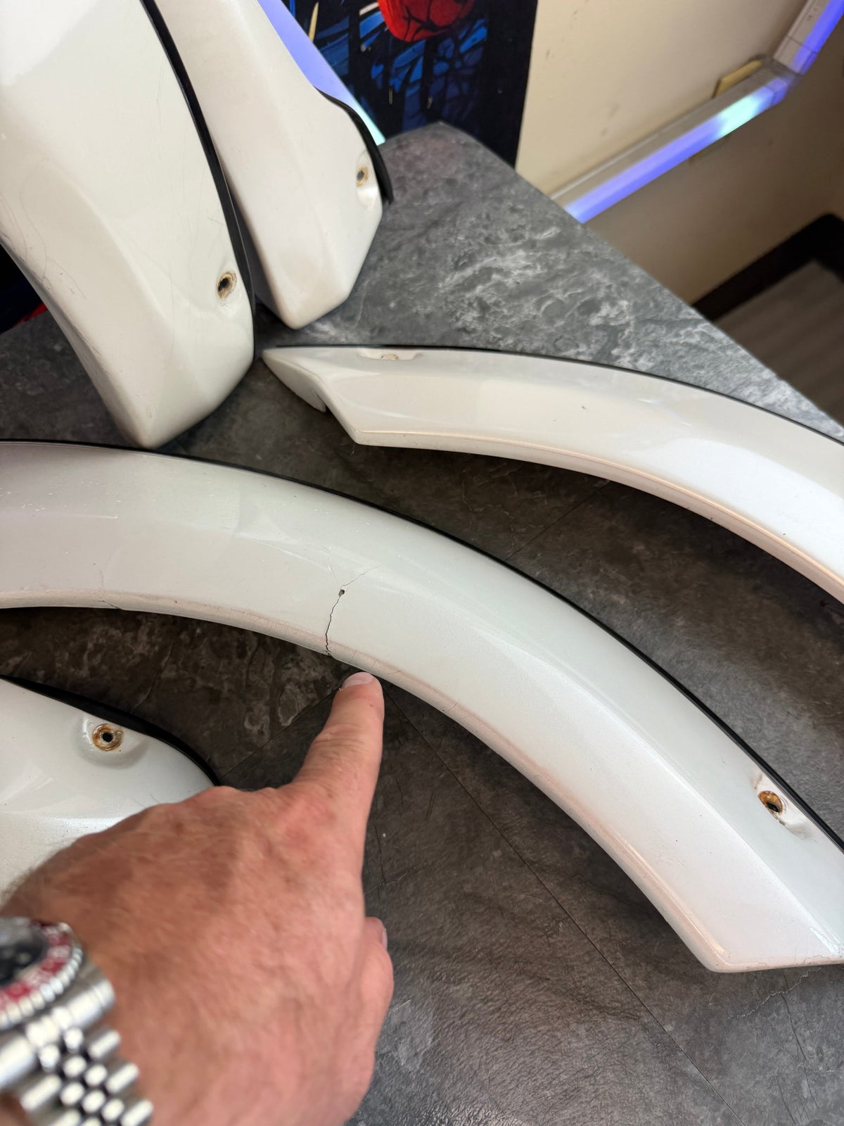 ABW 60 mm fender flares 2006 2007 Subaru & wrx sedan Hawkeye 37j satin white pearl