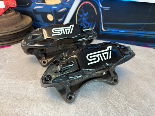 OEM ( not stoptech ) SUBARU STi brembo brake calipers front pair wrx 08-17 4 pot brembos