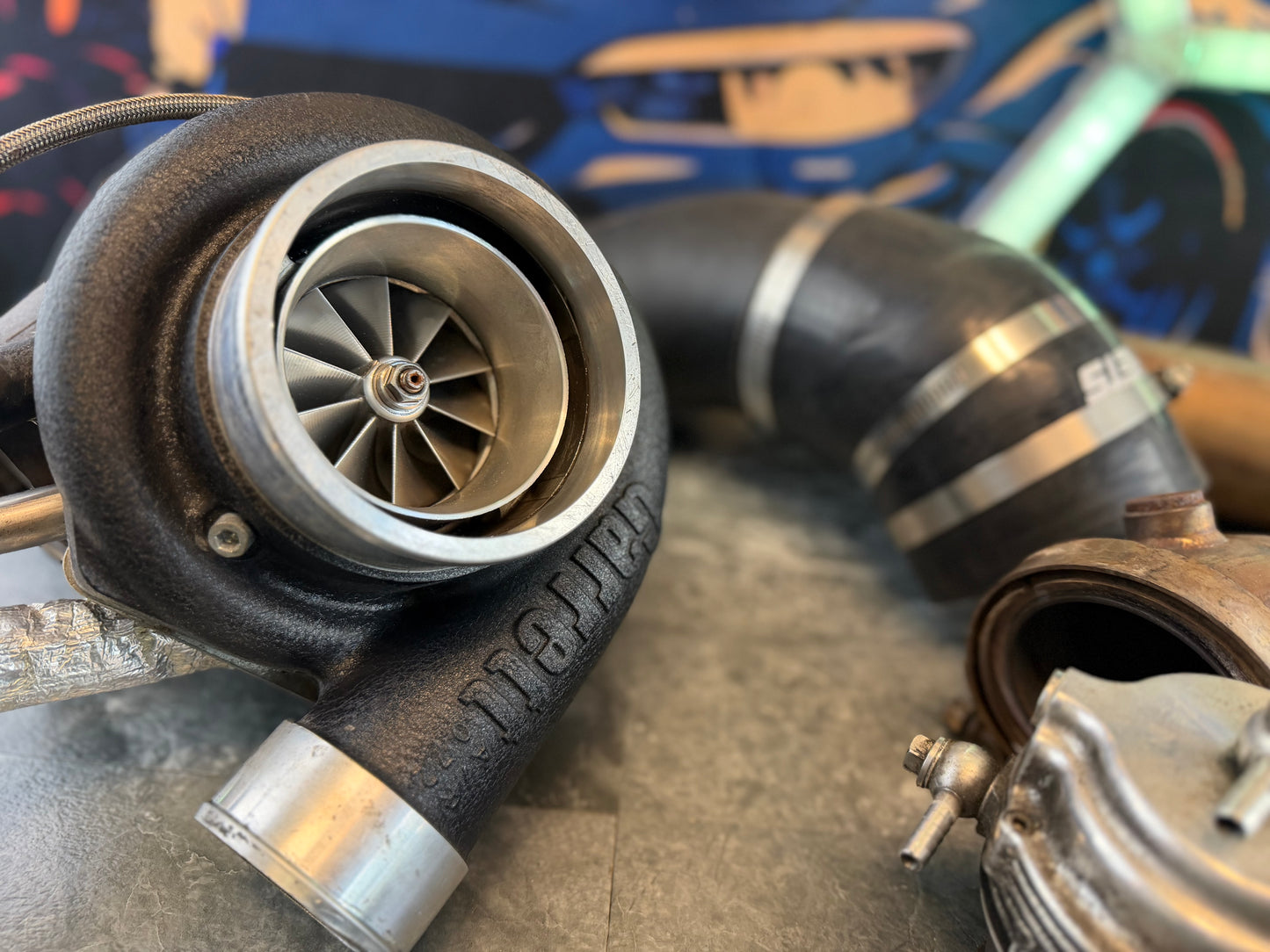 ETS rotated turbo kit 2015 - 2021 Subaru STi 1000 horsepower w/ Garrett 1050 GTX 3584 RS turbo