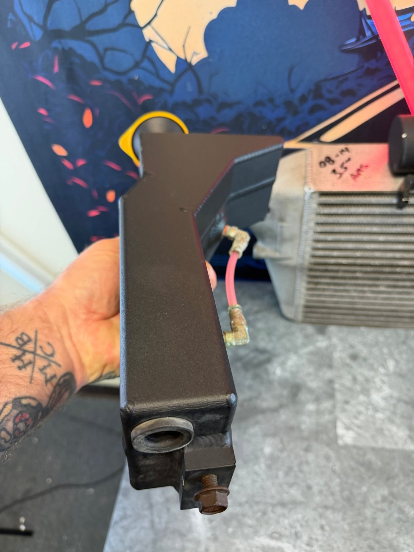 Killer b dual reservoir wash/coolant tank over flow 2008-2014 Subaru wrx & STi