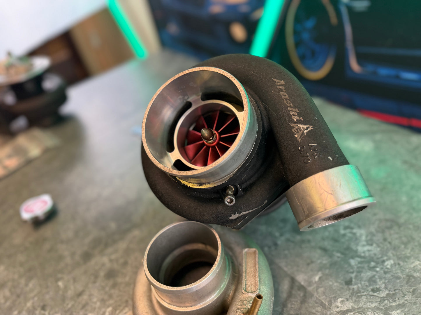 ARASHI Garrett GTX 3582 R ceramic ball bearing turbo for rotated Sti & Subaru wrx billet 700 + hp