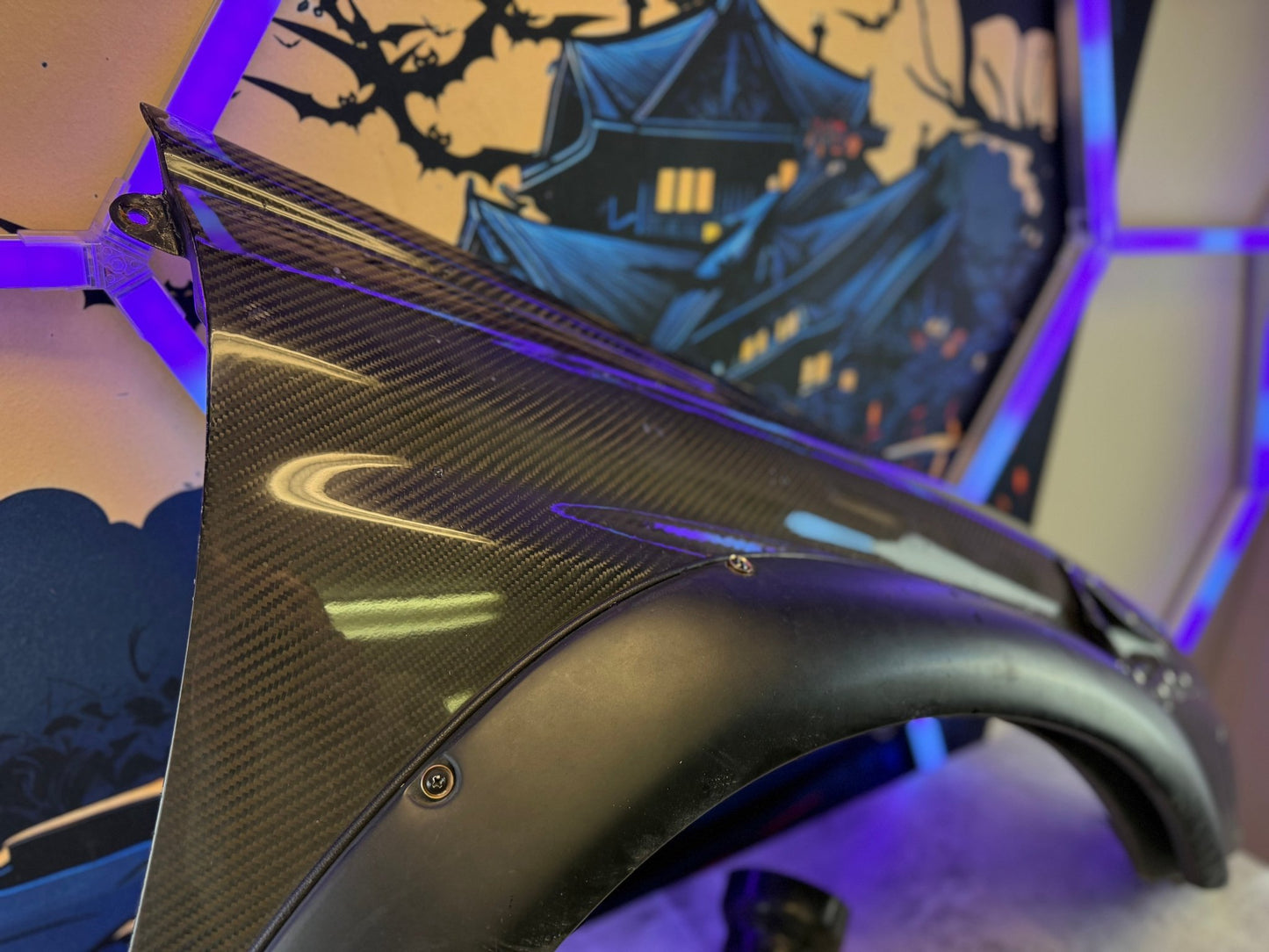 2002-2003 Subaru WRX Carbon Fiber Front Fenders Bugeye Karlton Flares & Jdm Carbon Light Deletes