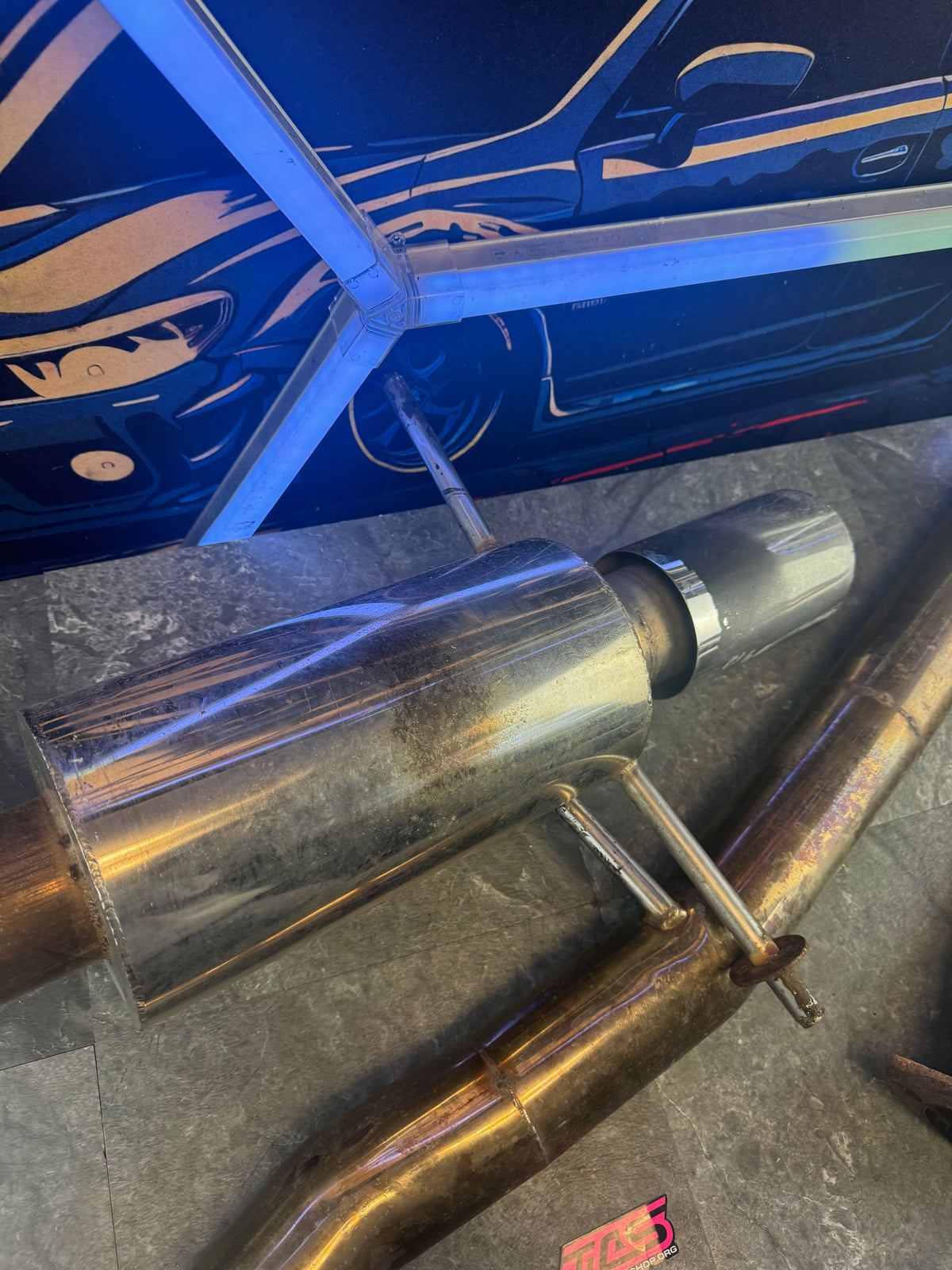 2004-2007 Subaru WRX STi Aftermarket Custom 3 Inch Catback Exhaust Slip-On System With Muffler Needs Clamps