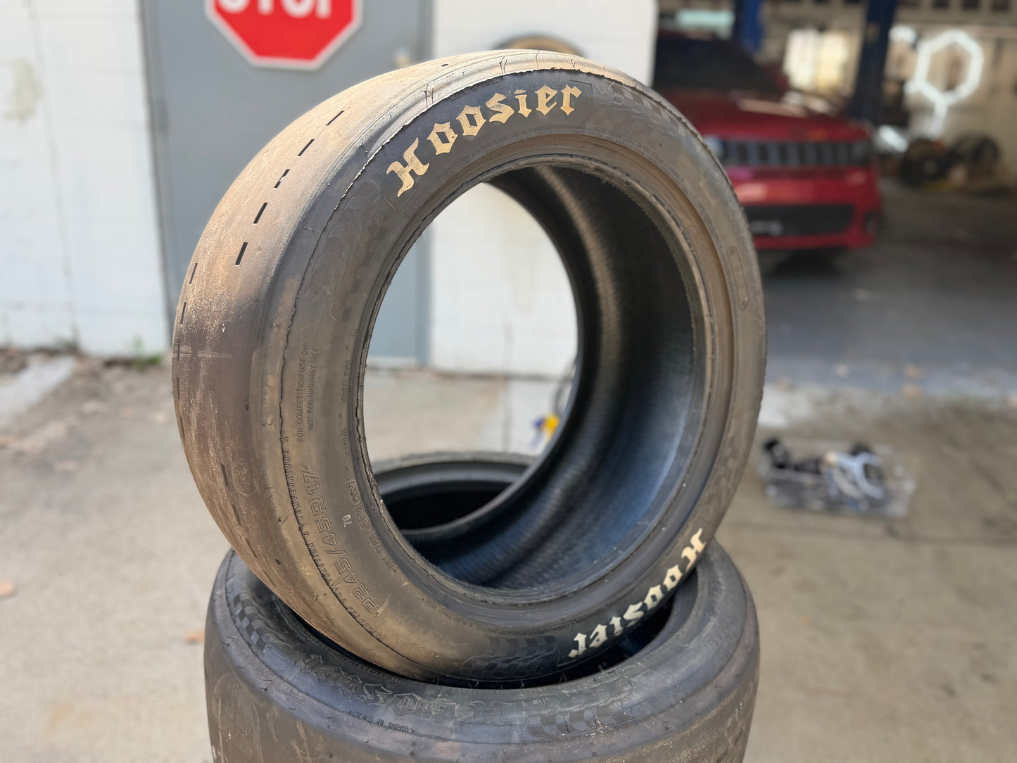 HOOSIER DR2 DOT drag radial tires 245/45R17 Subaru STi 26x10