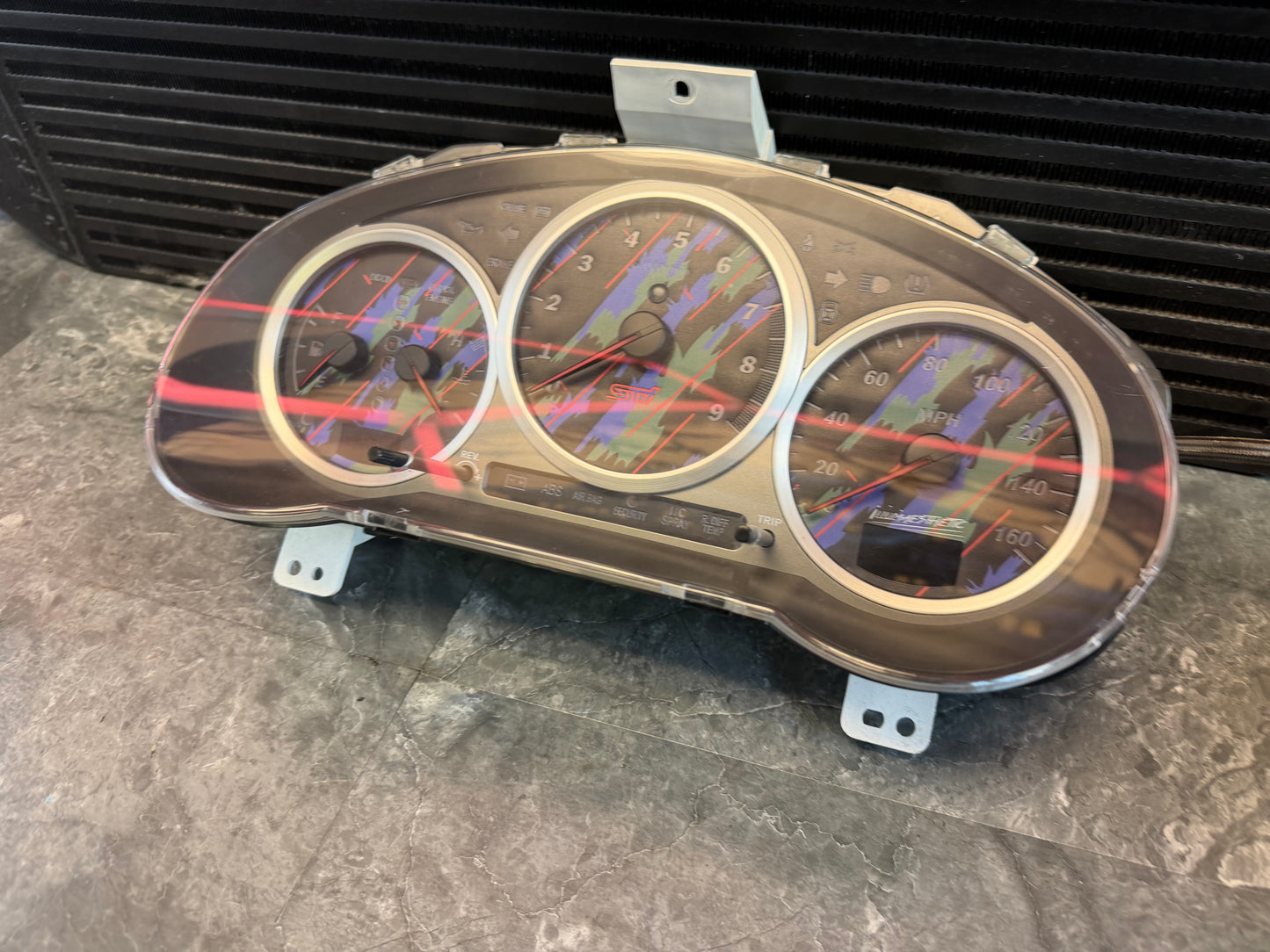 Subaru STi gauge cluster oem 2004 w/ HKS oil slick over lay DCCD 6 speed swap 84k miles