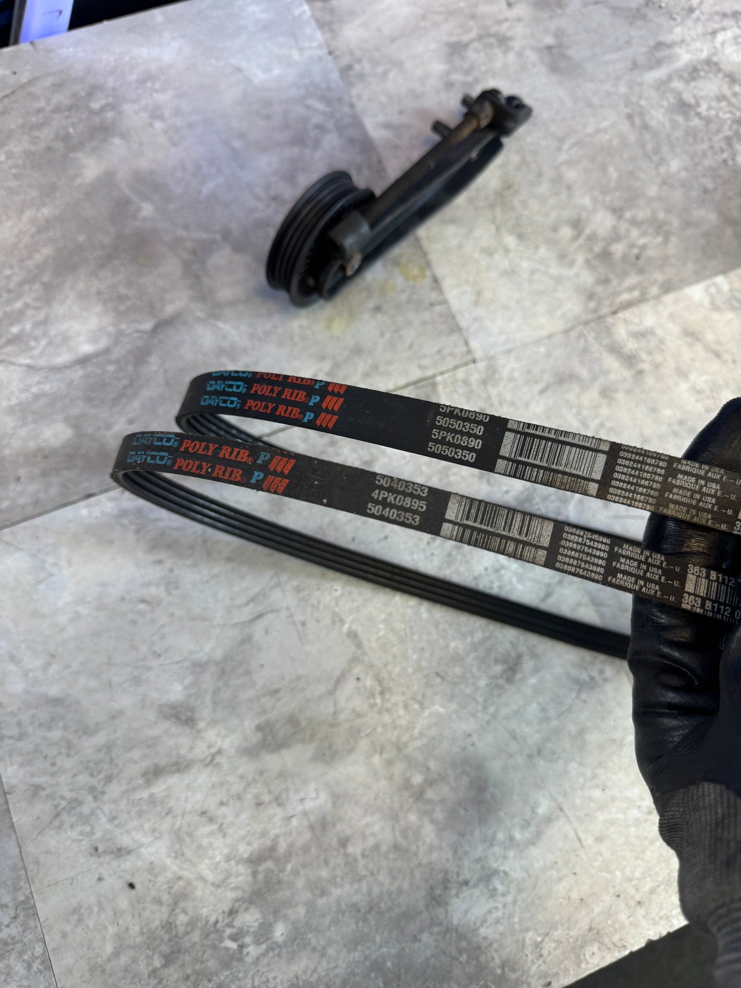 1995-2009 Subaru Impreza WRX STi Forester Alternator Tensioner Pulley Bracket With Belts J3