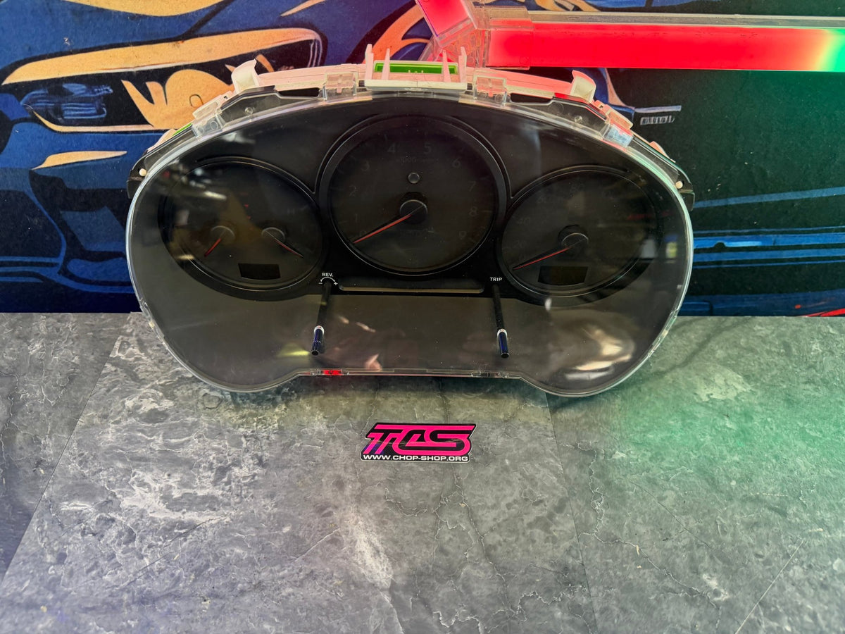 OEM Subaru STi gauge cluster w/ blacked out trim rings 2005 - 2007 DCCD ( wrx swap )