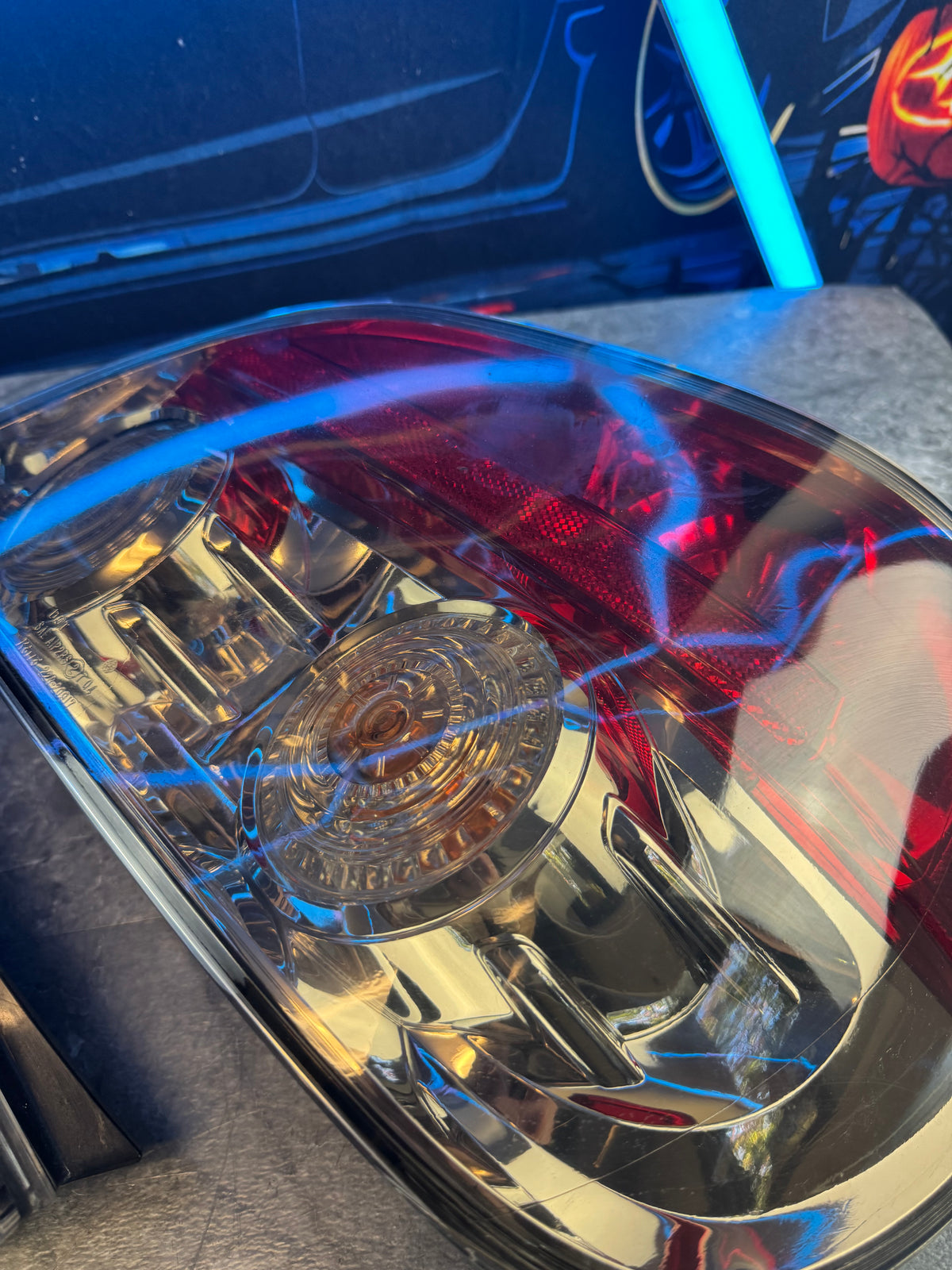 2006-2007 Subaru WRX STi Sedan OEM Rear Tail Lights Tinted Pair Set Chrome