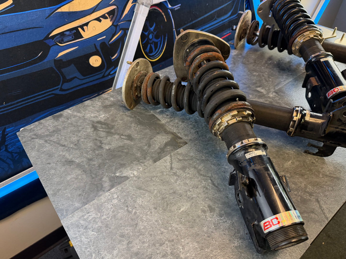 BC BR adjustable coil over suspension 2005 - 2007 Subaru STi & swapped 02-07 wrx 5x114