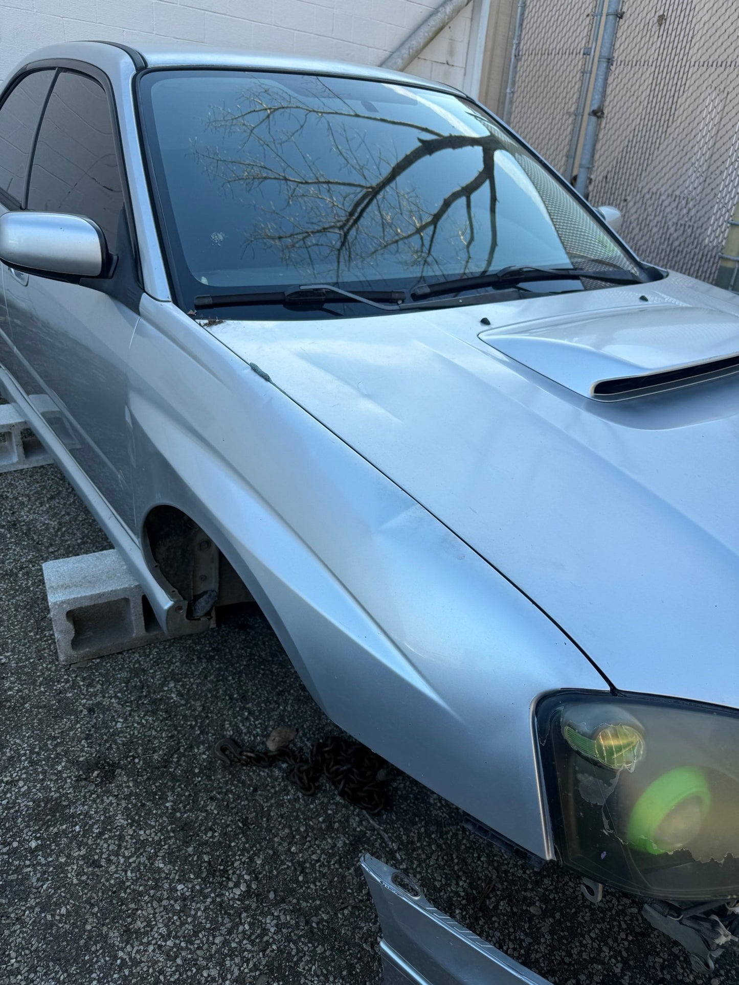 2005 Subaru wrx Sedan PSM platinum silver metallic chassis car shell project