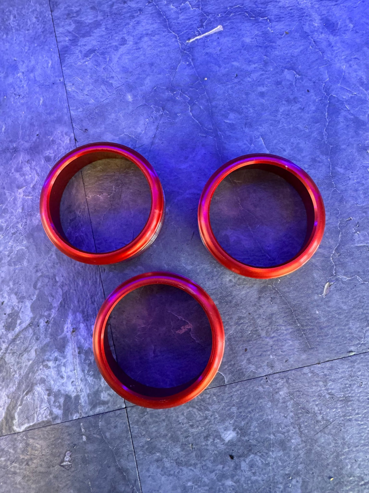 2015-2021 Subaru WRX STi Billetworkz Aluminum Climate Control Knob Covers Red