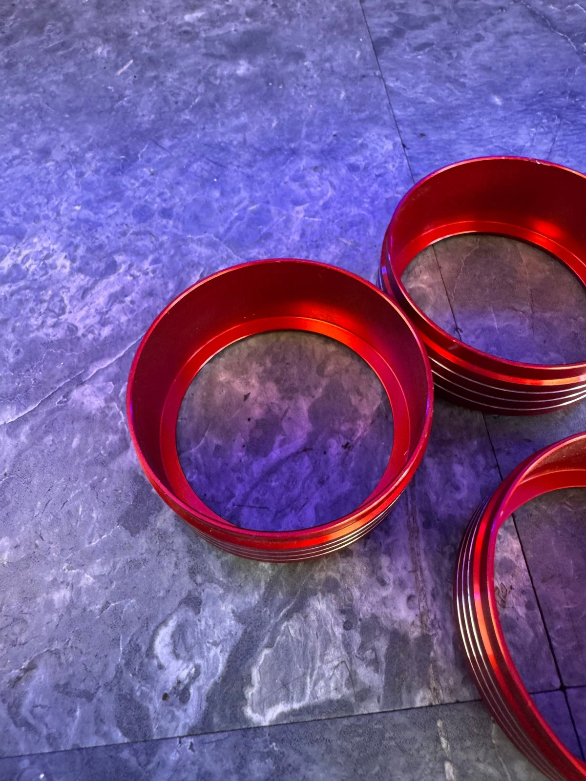 2015-2021 Subaru WRX STi Billetworkz Aluminum Climate Control Knob Covers Red
