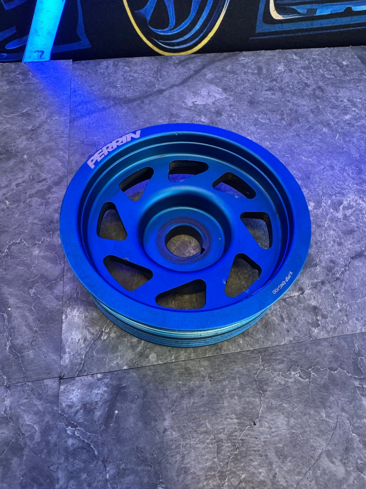 2004-2021 Subaru STi 2002-2014 WRX Perrin Lightweight Crank Pulley Blue