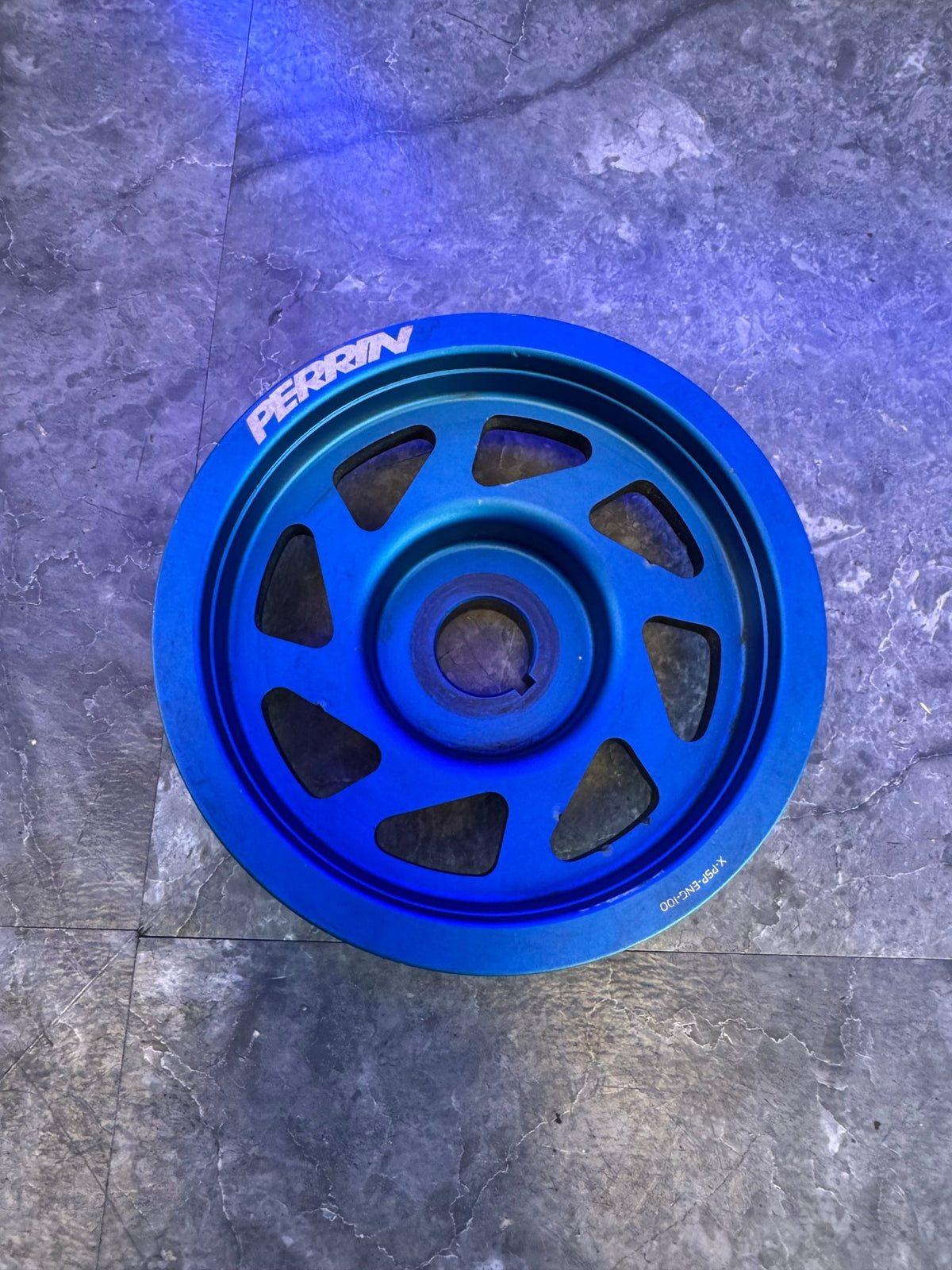 2004-2021 Subaru STi 2002-2014 WRX Perrin Lightweight Crank Pulley Blue